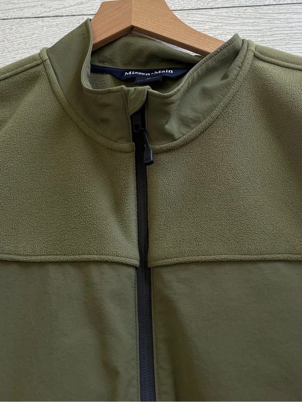 Mizzen + Main Venture Vest Olive Sage Full Zip Performance XL